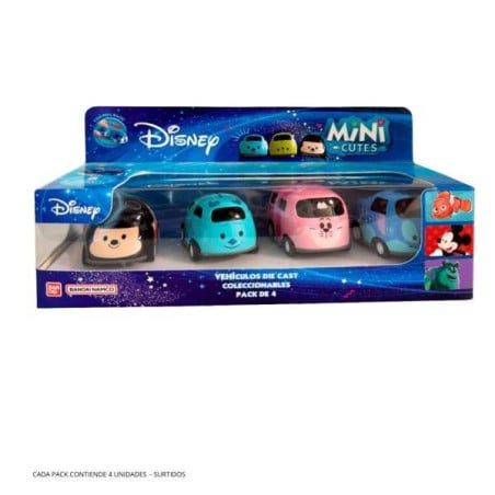 Mini Cute Cars Disney Pack 4 Surtido