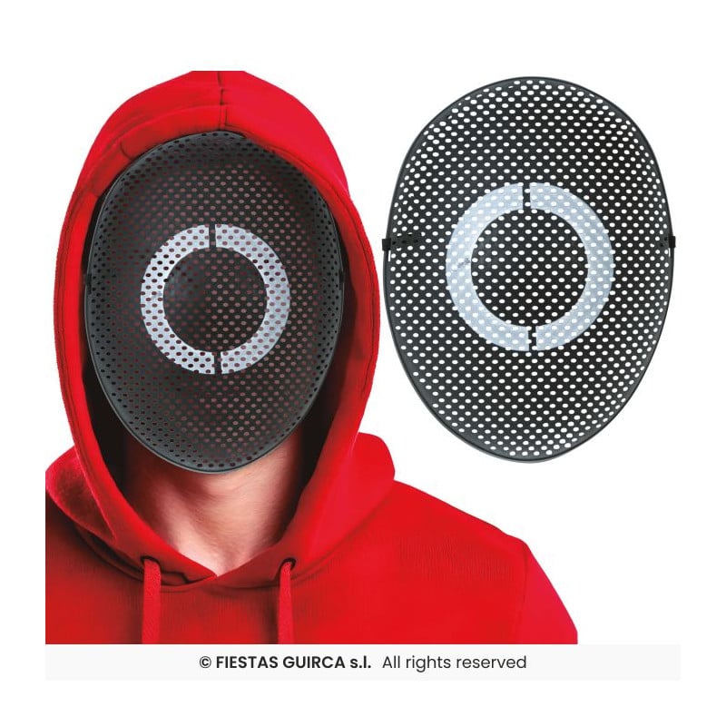 Máscara Negra Jugador Círculo PVC