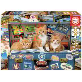 Puzzle Gatitos Viajeros