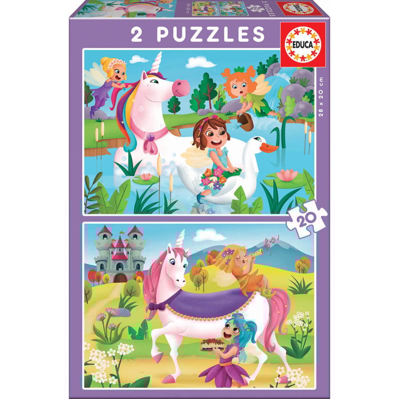Puzzle Unicornios y Hadas De Educa