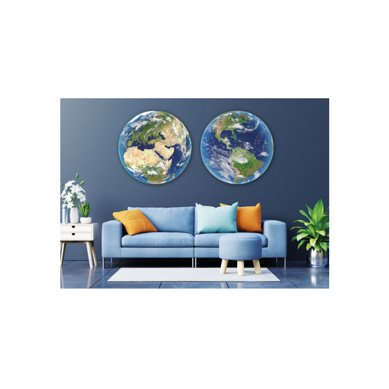 2x800 Planeta Tierra Round Puzzle