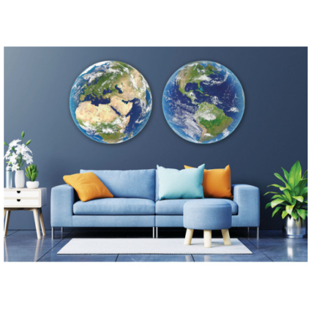 2x800 Planeta Tierra Round Puzzle