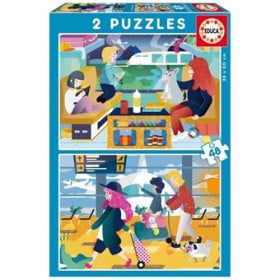 Puzzle 2x48 Aeropuerto Y Tren