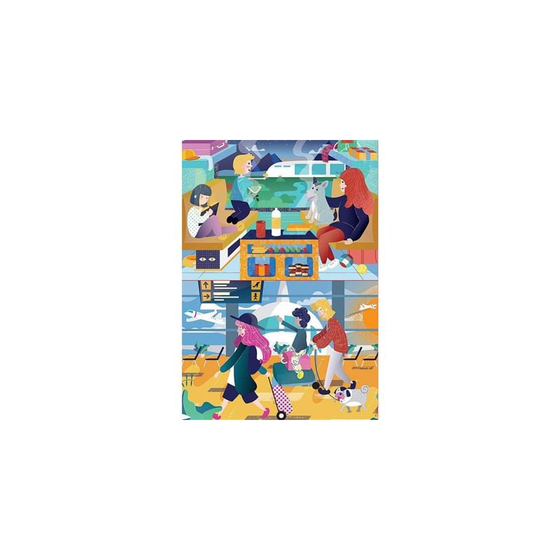 Puzzle 2x48 Aeropuerto Y Tren