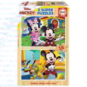 Puzzle Mickey & Minnie 2x16 Pzs De Educa