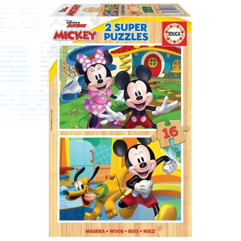 Puzzle Mickey & Minnie 2x16 Pzs De Educa