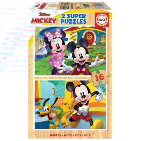 Puzzle Mickey & Minnie 2x16 Pzs De Educa