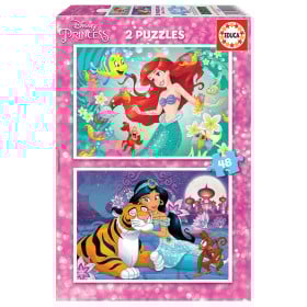 Puzzle Ariel & Jasmín 2x48 Pzs
