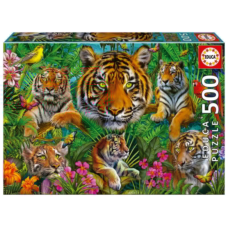 Puzzle Jungla De Tigres 500 Pzs De Educa