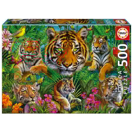 Puzzle Jungla De Tigres 500 Pzs De Educa