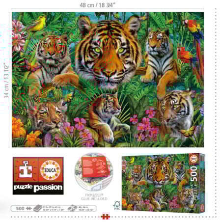 Puzzle Jungla De Tigres 500 Pzs