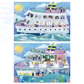 Puzzle Barco Inside/Outside 2x100 Pzs De Educa 2