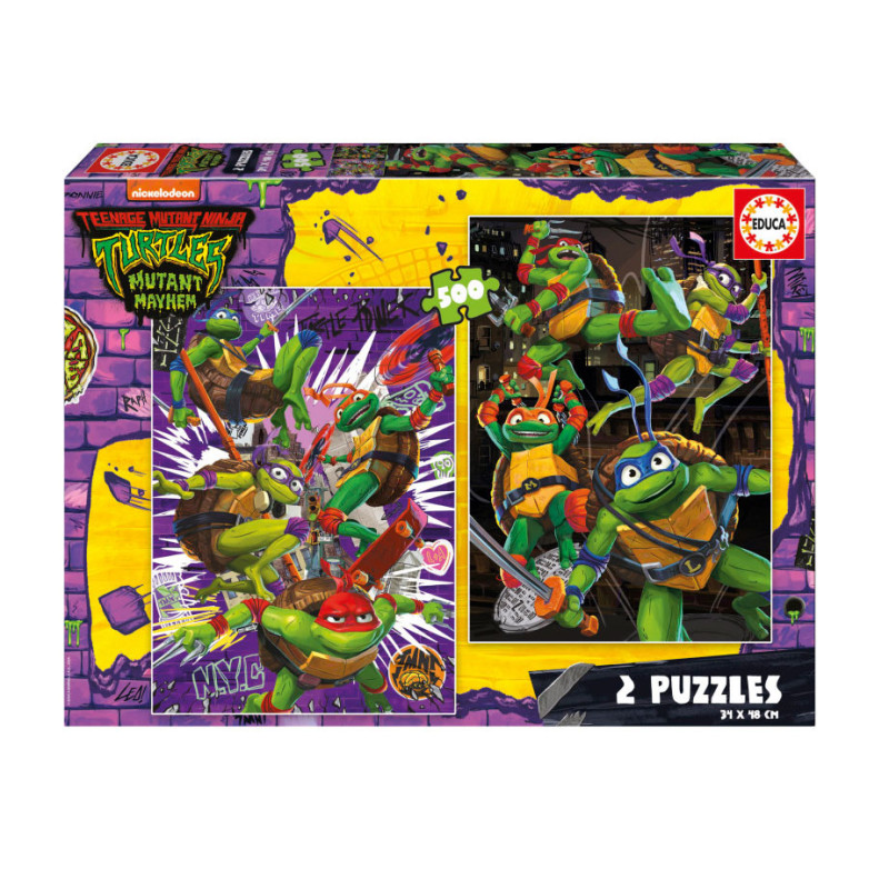 Puzzle Tortugas Ninja 2x500 Pzs De Educa