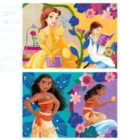Puzzle Princesas Disney (Bella Y Vaiana) 2x25 Pzs De Educa 2