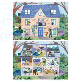 Puzzle Casa Inside/Outside 2x100 Pzs De Educa 2