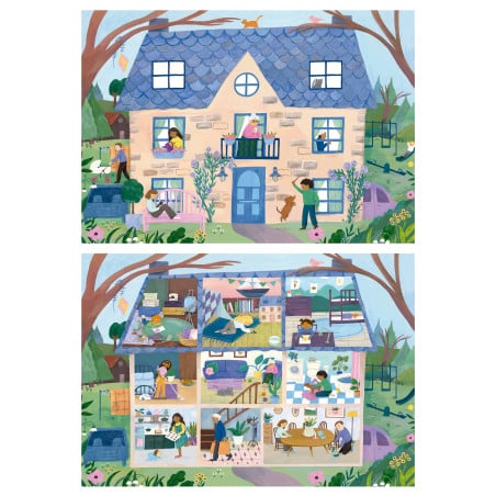 Puzzle Casa Inside/Outside 2x100 Pzs