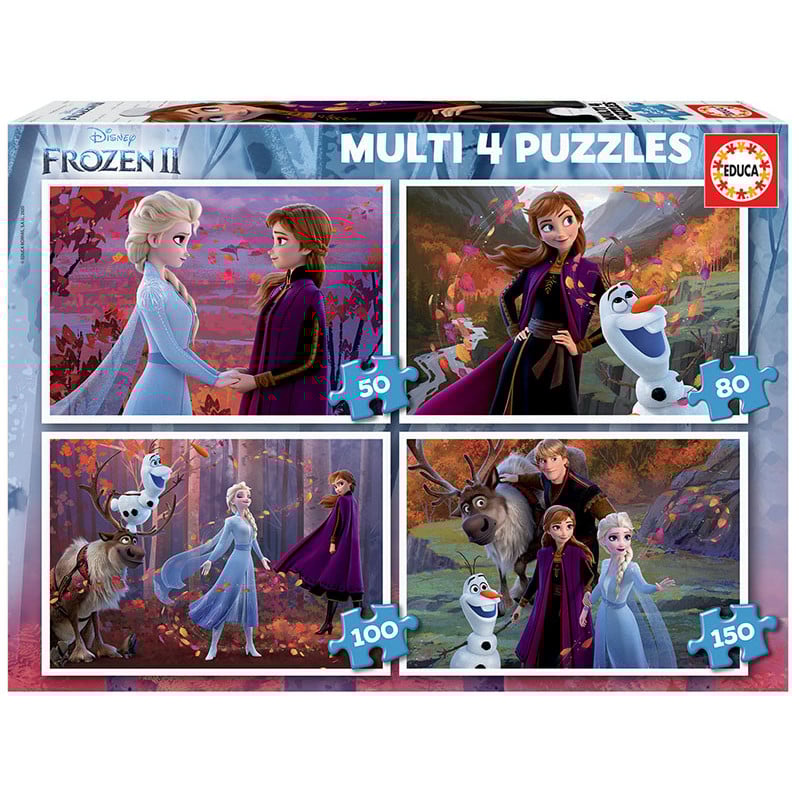Puzzle Multi Frozen 50-80-100-150 Pzs De Educa