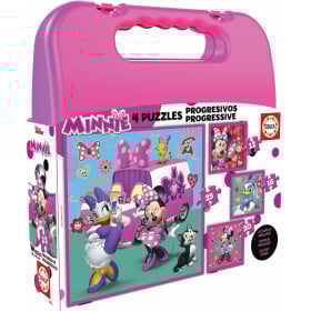 Puzzle Maleta Progresiva Minnie Rosa