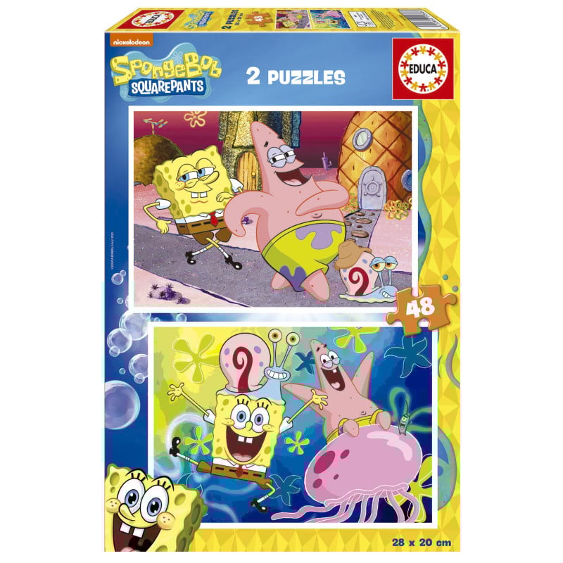 Puzzle Bob Esponja 2x48 Pzs De Educa