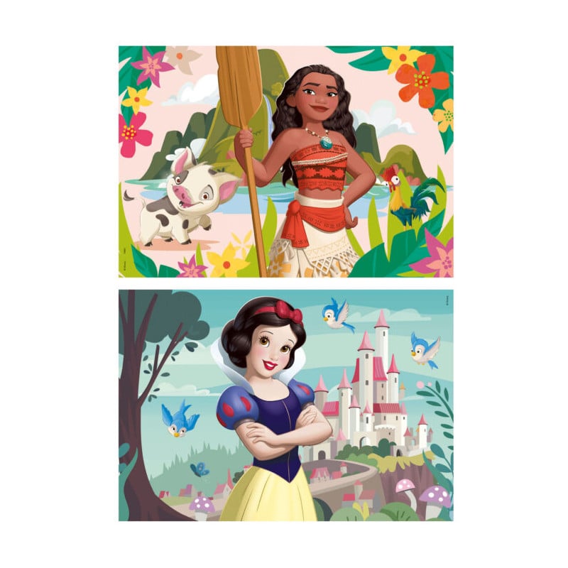 Puzzle Princesas Disney (Blancanieves y Vaiana) 2x50 Pzs