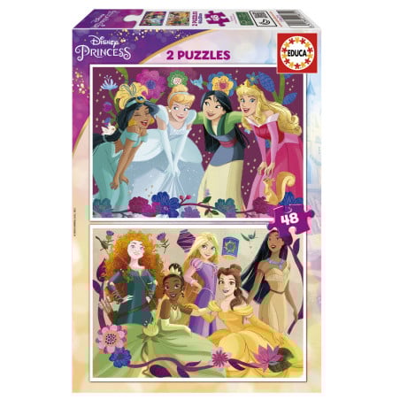 Puzzle Princesas Disney 2x48 Pizs De Educa