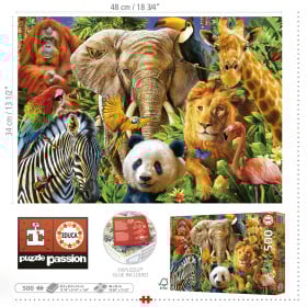 Puzzle 500 Collage Animales Salvajes 2