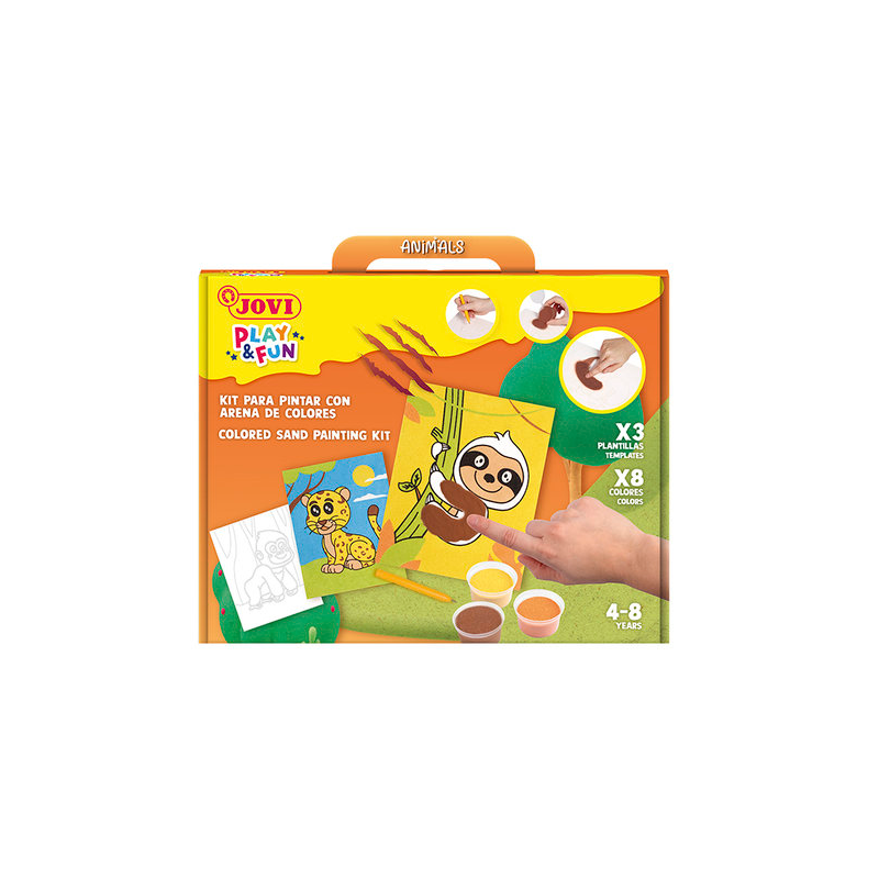 Kit Pintar Con Arena De Colores Animales