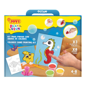 Kit Pintar Con Arena De Colores Océano