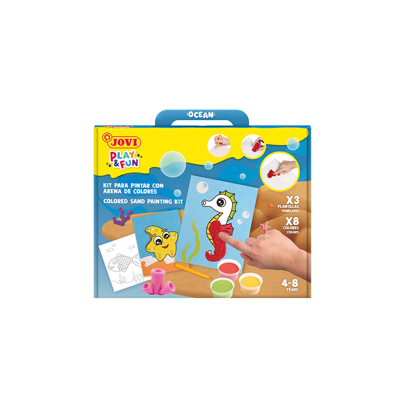 Kit Pintar Con Arena De Colores Océano