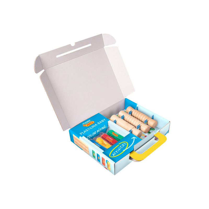 Kit Plastilina Baby Con Rodillos Madera