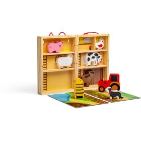 Caja De Juego Animales De La Granja De Bigjigs Toys