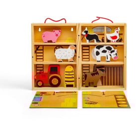 Caja De Juego Animales De La Granja De Bigjigs Toys 2