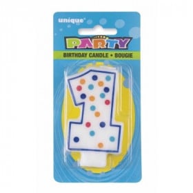Vela Cumpleaños Polka Nº 1