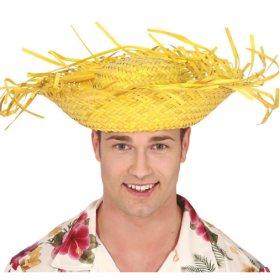 Sombrero Espantapajaros Paja Amarillo