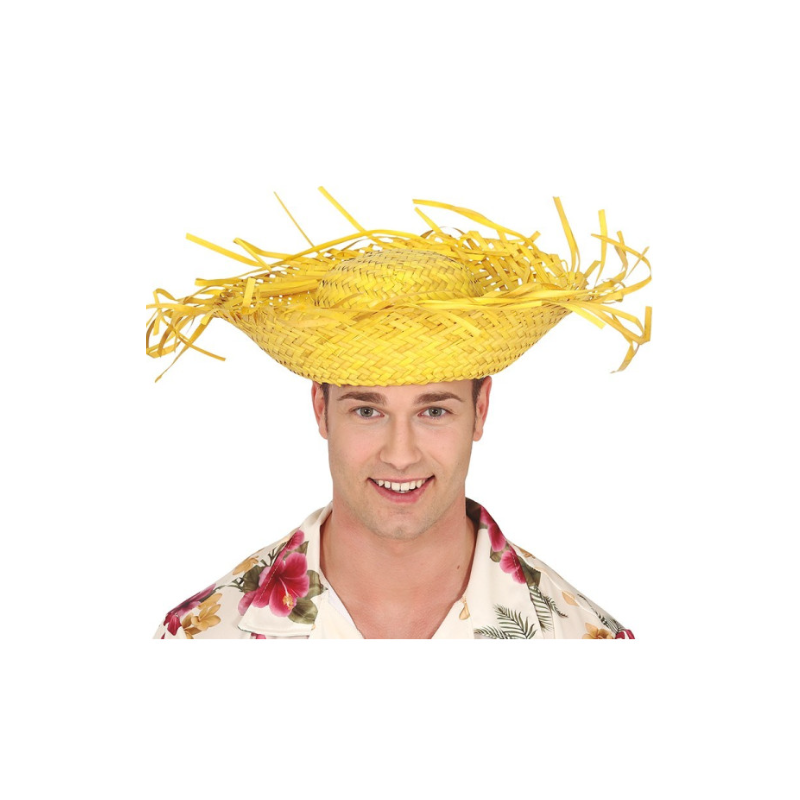 Sombrero Espantapajaros Paja Amarillo