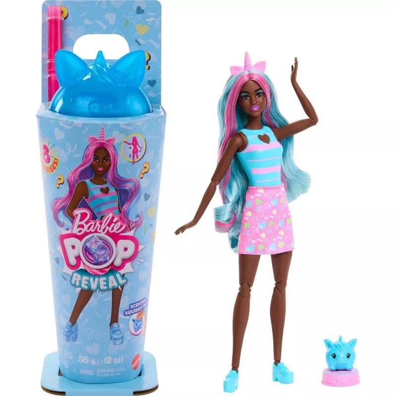 Barbie Pop Reveal Fiesta De Animales Unicornio De Mattel