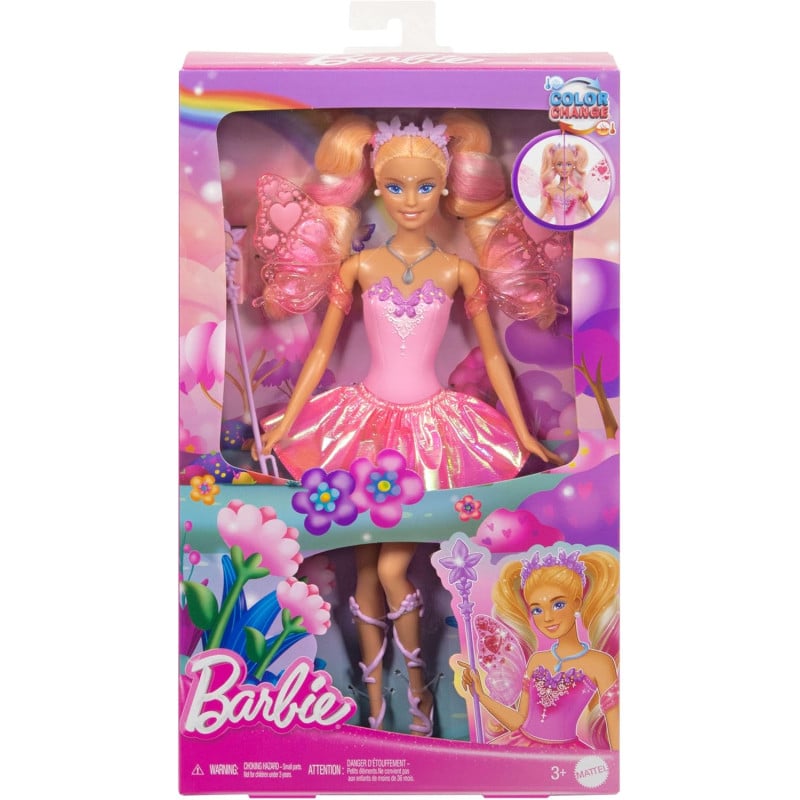 Barbie Color Change Hada Rosa De Mattle