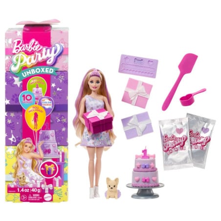 Barbie Party Unboxed Muñeca Morada De Mattel