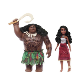 Pack 2 Figuras Vaiana Y Maui De Mattel