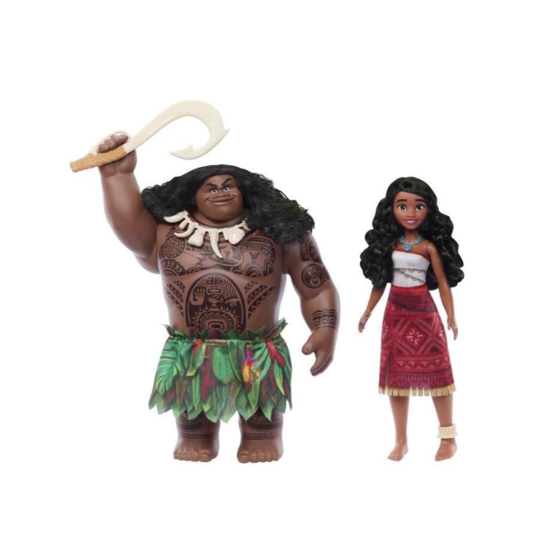 Pack 2 Figuras Vaiana Y Maui De Mattel
