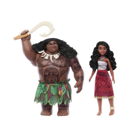 Pack 2 Figuras Vaiana Y Maui De Mattel