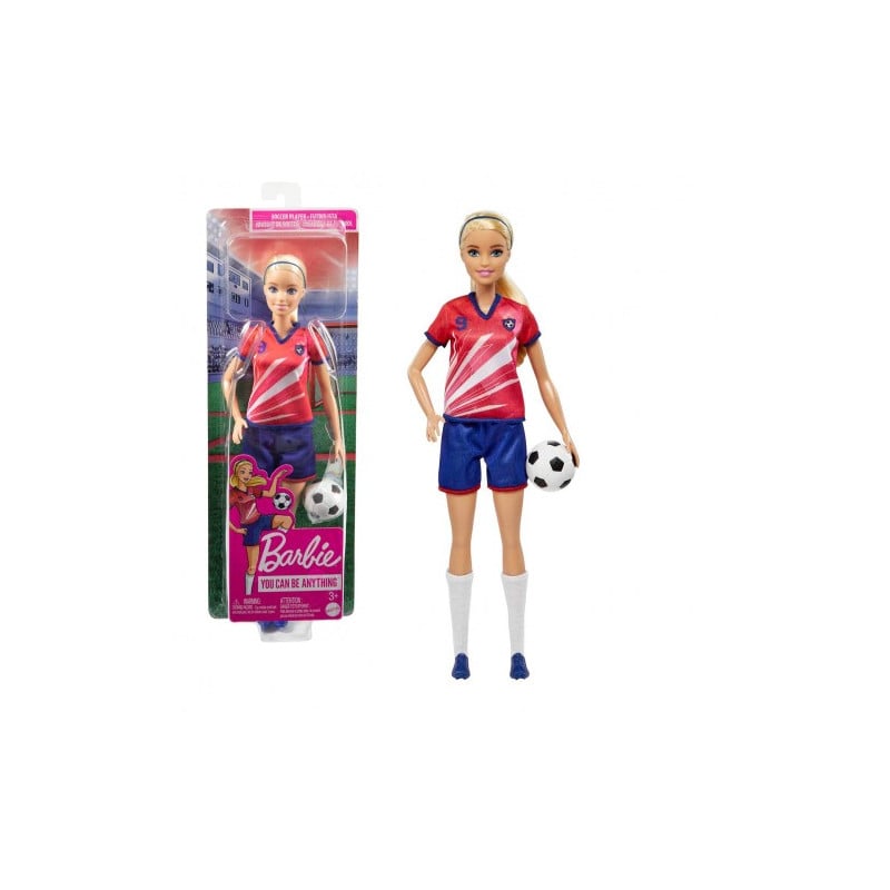 Barbie Futbolista Camiseta Roja De Mattel