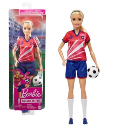 Barbie Futbolista Camiseta Roja De Mattel