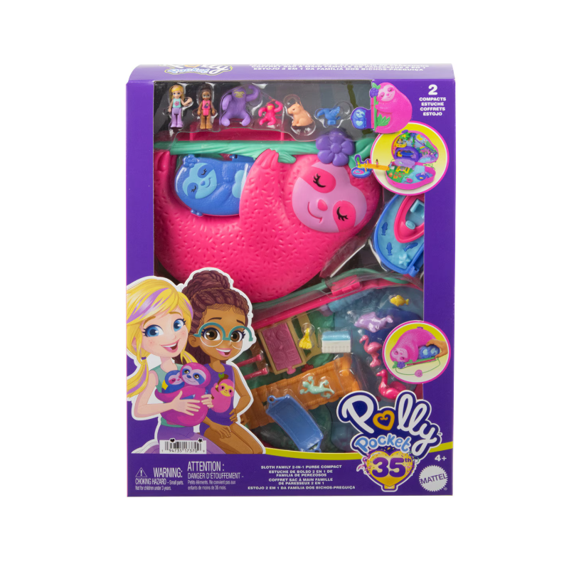 Polly Pocket Bolso Oso Perezoso De Mattel