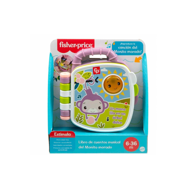 Libro Cuentos Musical Monito Morado De Fisher Price