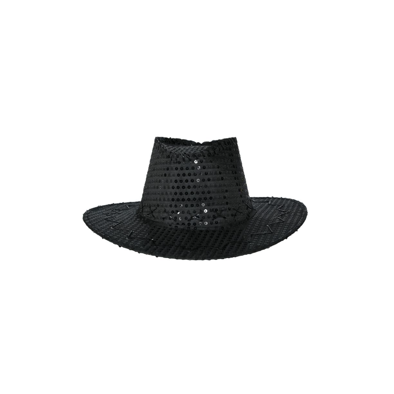 Sombrero Vaquero Lentejuelas Negro
