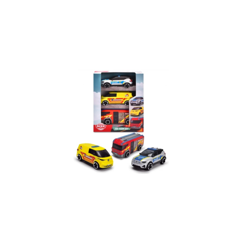Pack 3 Vehículos De Rescate 16 Cm