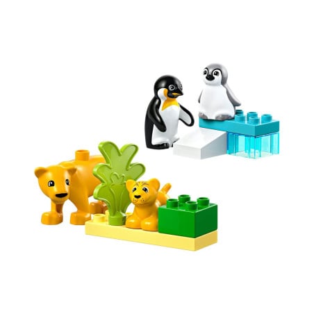 LEGO Duplo Familias de la Fauna Salvaje Pinguinos y Leones