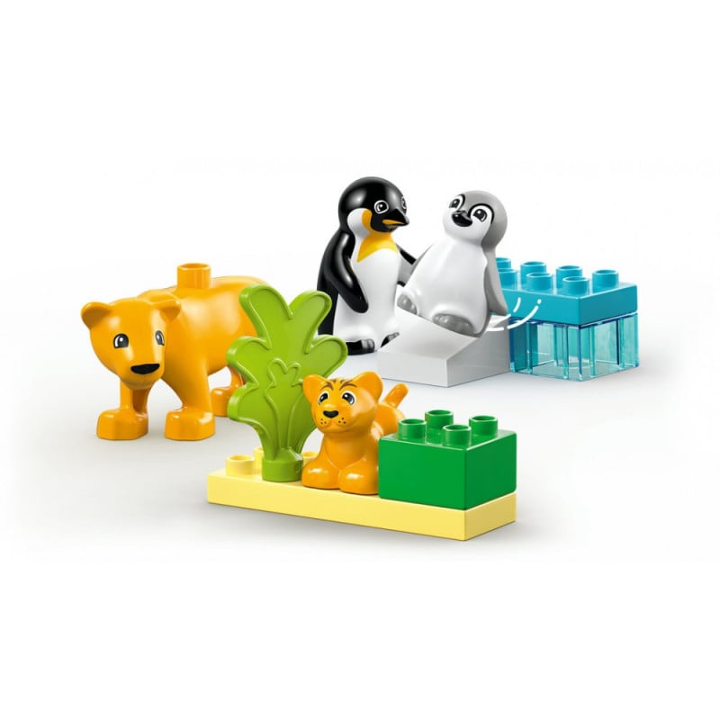 LEGO Duplo Familias de la Fauna Salvaje Pinguinos y Leones