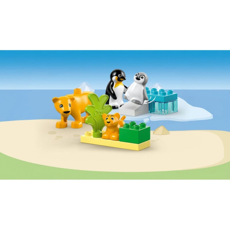 LEGO Duplo Familias de la Fauna Salvaje Pinguinos y Leones